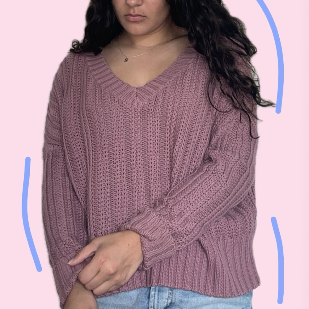 Aeropostale Women’s Plum Knit Sweater